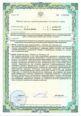 Диспансер алтайская краевая клиническая психиатрическая больница им. Ю.К. Эрдмана