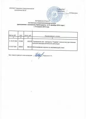 Городская стоматологическая поликлиника № 33 СПО Московское