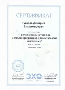 Гусаров Дмитрий Владимирович