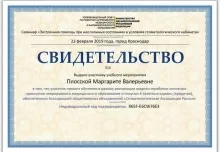 Плосская Маргарита Валерьевна