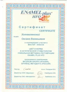 Хотемлянская Оксана Евгеньевна