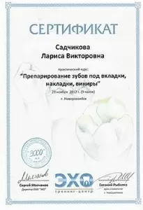 Садчикова Лариса Викторовна