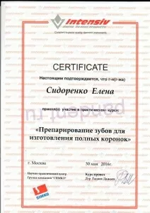 Сидоренко Елена Александровна