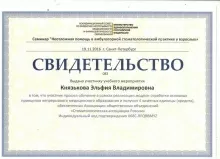 Князькова Эльфия Владимировна