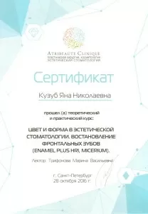 Кузуб Яна Николаевна