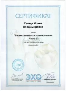 Сегида Ирина Владимировна