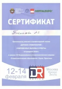 Токмакова Анна Сергеевна