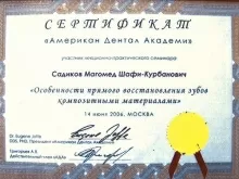 Садиков Магомедшафи Курбанович