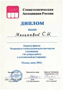 Малькова Светлана Ивановна