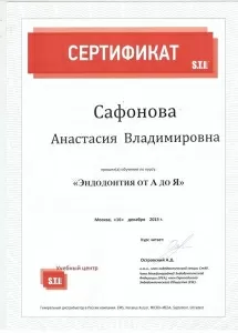 Сафонова Анастасия Владимировна