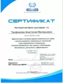 Трофимова Анастасия Валерьевна